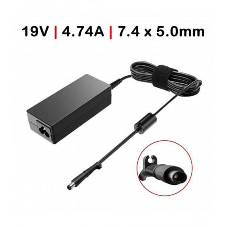 Carregador HP 19V 4.74A 90W 7.4*5.0 c/ Cabo TGADH3 Compativel