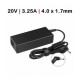 Carregador Lenovo 20V 3.25A 65W 4.0*1.7 c/ Cabo TGAD00178 Compativel