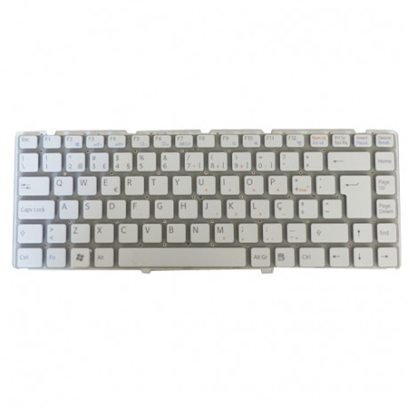 Teclado Sony S/ Moldura VAIO VGN-NW VGN-NW21EF VGN-NW21MF VGN-NW21SF Branco TGTSONY005