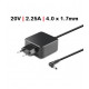 Carregador Compativel Lenovo 45W 20V 2.25 SlimTip + pin TG50098