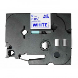Fita Laminada Compatível Brother TZE-223 - 9mm x 8 metros Azul/Branco