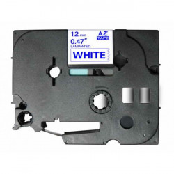 Fita Laminada Compatível Brother TZE-233 - 12mm x 8 metros Azul/Branco