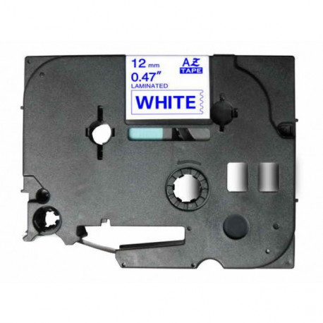 Fita Laminada Compatível Brother TZE-233 - 12mm x 8 metros Azul/Branco