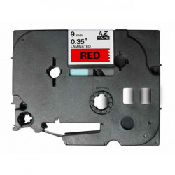 Fita Laminada Compatível Brother TZE-421 - 9mm x 8 metros Preto/Vermelho