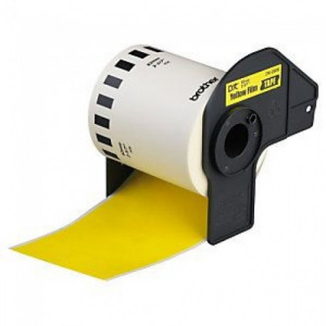 Etiquetas Compativeis Brother DK44605 Amarela - 62mm x 30.48mm Contínua Removível Papel térmico