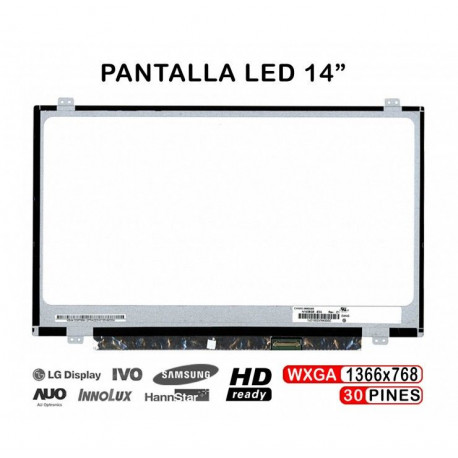 DISPLAY 14" PORTÁTIL N140BGE-E33 EDP HD LED SLIM DE 30 PINS