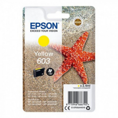 Tinteiro Epson 603 Amarelo Original Série Estrela do Mar ( C13T03U44010 )