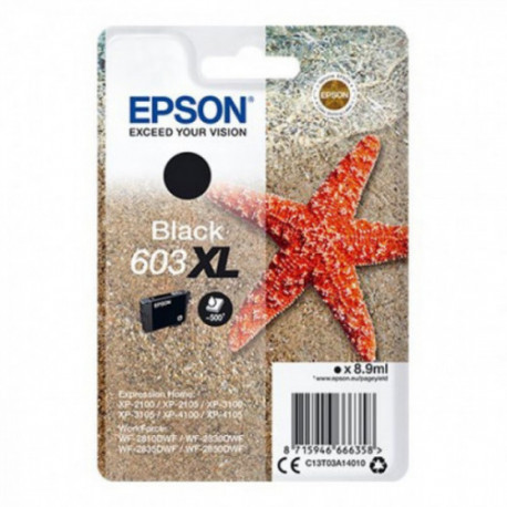 Tinteiro Epson 603XL Preto Original Série Estrela do Mar ( C13T03A14010 )