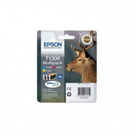 Pack Tinteiro Epson 3Cores T1306 Ciano, Magenta, Amarelo - C13T13064012