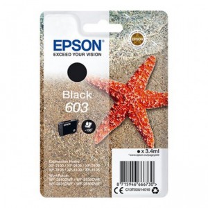 Tinteiro Epson 603 Preto Original Série Estrela do Mar ( C13T03U14010 )