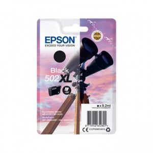 Tinteiro Epson 502XL Preto Original Série Binóculos T02W1 ( C13T02W14010 )