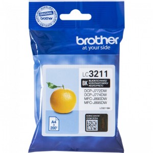 Tinteiro Brother Original LC3211BK Preto