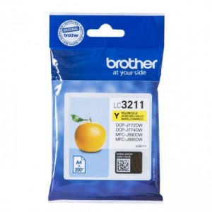 Tinteiro Brother Original LC3211Y Amarelo