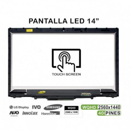 ECRÃ COMPLETO TÁTIL DE 14" PARA PORTATIL LENOVO THINKPAD X1 QHD LP140QH1 SP E1