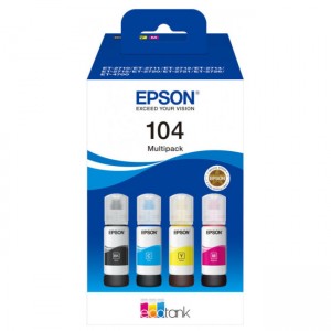 Recarga Tinta Multipack 104 Originais Epson 4 Cores ( C13T00P640 )