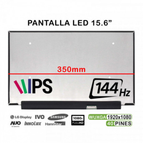 ECRÃ LED DE 15.6" PARA PORTATIL HP OMEN 15-DC SERIES IPS 144HZ LP156WFG(SP)(F2)