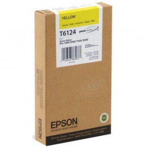 Tinteiro Original Epson T6124 Amarelo - C13T612400