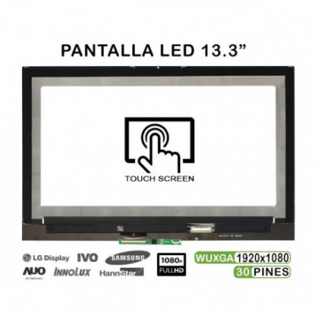 ECRÃ COM TÁTIL Y ESTRUTURA DE 13.3" PARA PORTATIL LENOVO YOGA 720-13IKB FHD M133NWF4 R0