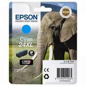 Tinteiro Original Epson T2432 ( 24XL ) Cyan - C13T24324012