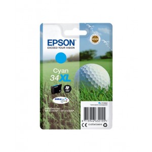 Tinteiro Original Epson T3472 (34XL) Cyan - C13T34724010