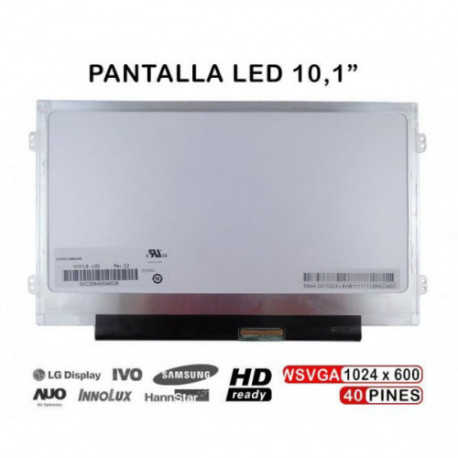 ECRÃ NETBOOK 10.1 POLEGADAS B101AW06 WSVGA N101L6 L0A REV.C2 EXTRAFINA