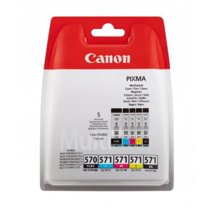 Multipack de Tinteiros Canon PGI-570 PB + CLI-571 B/C/M/Y - 0372C004