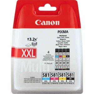 Pack 4 Tinteiros Originais Canon CLI581XXL - 1998C005