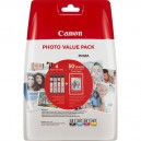 Pack 4 Tinteiro Originais Canon CLI581 + 50 folhas papel fotográfico - 2106C005