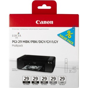 Pack 6 Tinteiros Originais Canon PGI29 - 4868B018