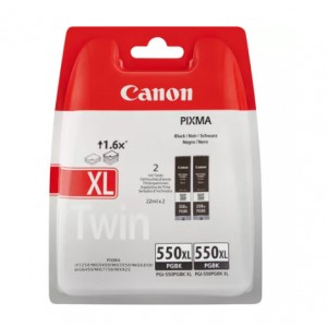 Pack 2 Tinteiros Originais Canon PGI550XL Preto - 6431B005