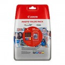 Pack 4 Tinteiros Originais Canon CLI551XL - 50 Folhas de Papel Fotográfico - 6443B006