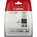 Pack 4 Tinteiros Originais Canon CLI551 - 6509B009