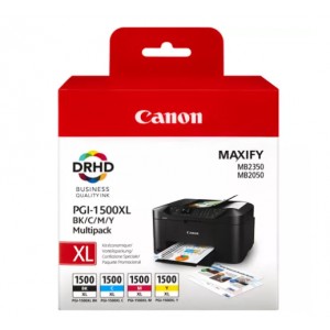 Pack 4 Tinteiros Originais Canon PGI1500XL - 9182B004