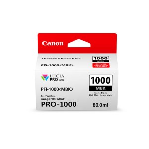 Tinteiro Original Canon PFI1000 Preto Mate - PFI1000MBK/0545C001