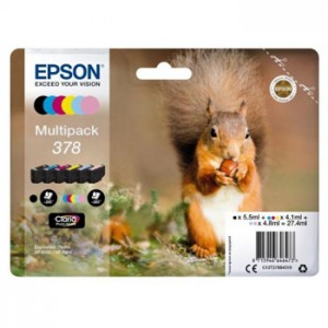 Pack Tinteiros Epson 378 6 Cores C13T37884010