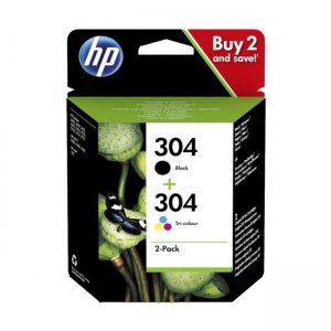 Pack HP 304 Combo Preto / Tri-color Original 3JB05AE