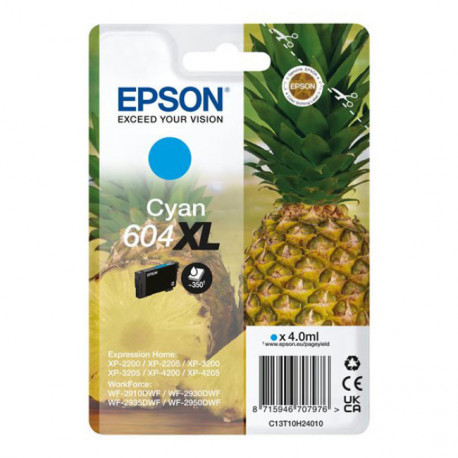 Tinteiro Epson 604XL Azul Original Série Ananás C13T10H24010