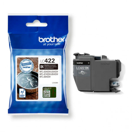 Tinteiro Brother Original LC422 Preto LC422BK