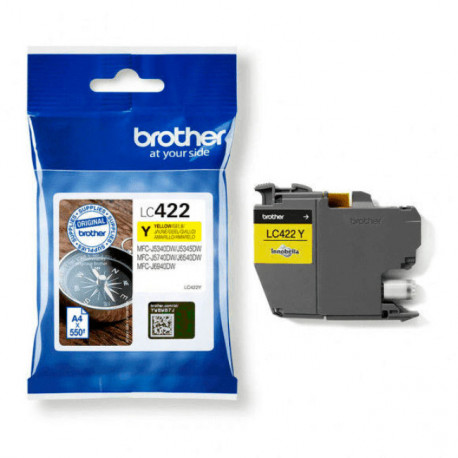 Tinteiro Brother Original LC422 Amarelo LC422Y