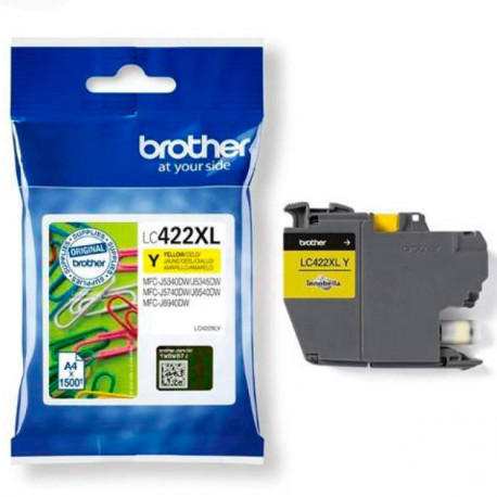 Tinteiro Brother Original LC422 XL Amarelo LC422XLY