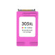 Tinteiro HP 305XL Tricolor ( 3YM63AE / 3YM60AE ) Reman Mostra nivel de tinta