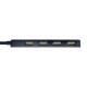 HUB USB 2.0 Aisens - Tipo A Macho para 4 X USB2.0 - 30cm - Cor Preta A104-0402