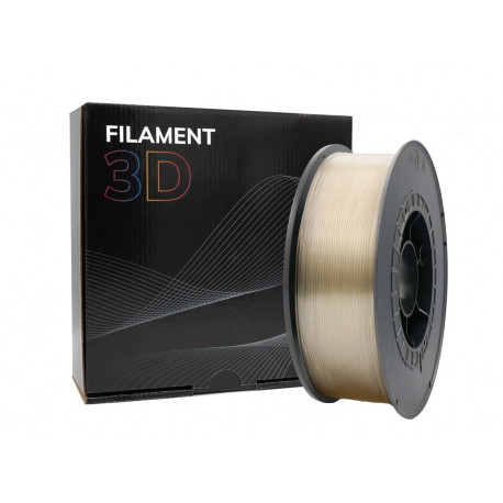 Filamento PLA 3D - Diâmetro 1,75mm - Bobina de 1kg - Cor Transparente