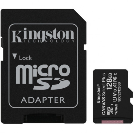 Kingston Canvas Select Plus C10 A1 UHS-I microSDHC 128GB + Adaptador SD ( Tx cópia privada incluída )