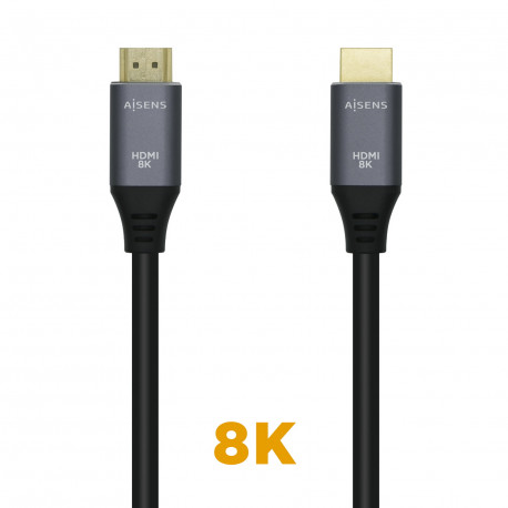 AISENS HDMI CABO V2.1 Ultra de alta velocidade 8k a 60Hz 48Gbps - a/ma/m - 1,0m - cor preto