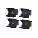 Pack 4 Tinteiros Compativeis Brother LC1220 / LC1240 XL BK/C/M/Y