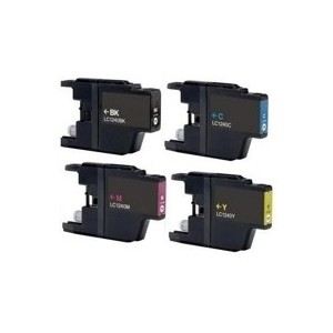 Pack 4 Tinteiros Compativeis Brother LC1220 / LC1240 XL BK/C/M/Y Pack 4 Tinteiros Compativeis Brother LC1220 / LC1240 XL BK/C/M/Y