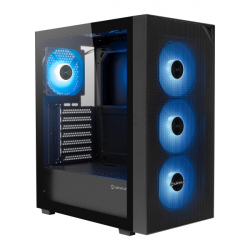 Caixa ATX Unyka Revelat Mesh Compact ARGB Vidro Temperado Preta