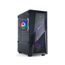 Caixa ATX Tooq BIOHAZARD RGB c/ VidroTemperado Preta