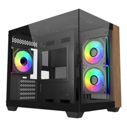 Cooler Master Elite 481 Wood Vidro Temperado Preto